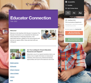 Image of Educator Connection newsletter